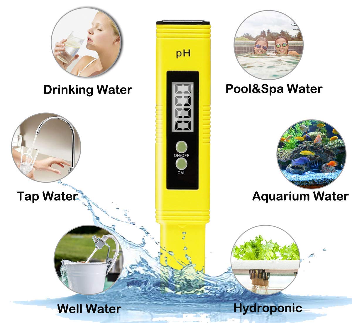 Digitale Ph Meter, ph Meter 0.01 Ph Hoge Nauwkeurigheid Water Quality Tester Met 0-14 Ph Meetbereik Voor Huishoudelijke Drinken