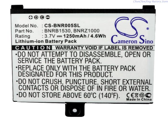 Cameron Sino 1250Mah Batterij BNRB1530, BNRB454261, BNRZ1000 Voor Barnes & Noble 005, BNRV100, BNRZ100, nook, Nook Classic