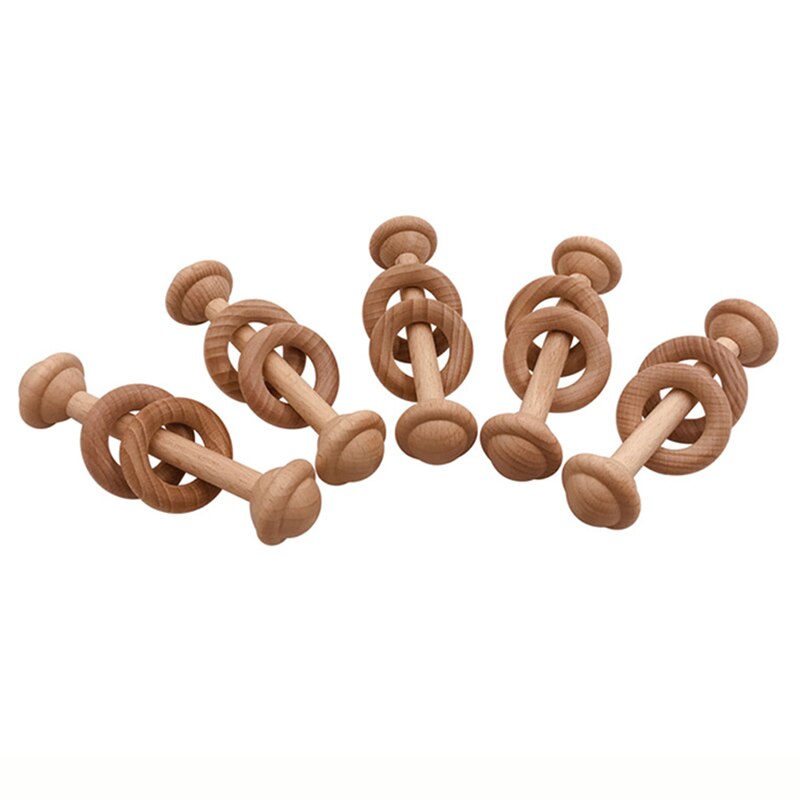 Babyspielzeug, holzrassel, sicheres spielzeug für neugeborene, einfarbig, exquisit Baby-Saturn-bettglocke, unbemalt