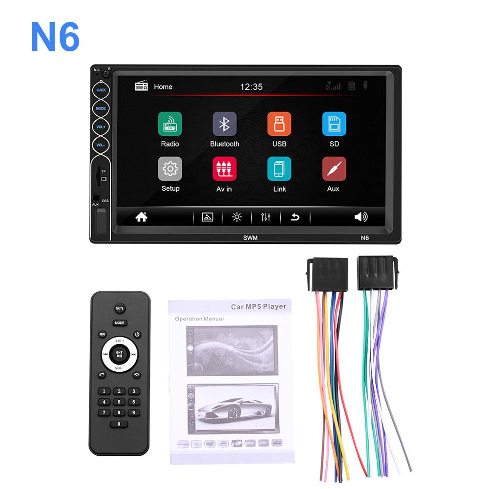 7 Inch Car Radio MP5 Stereo Touch Screen Player 2 Din Auto Radio Stereo Support Mirror Link Rear Camera For IOS/ Android Phone: without camera