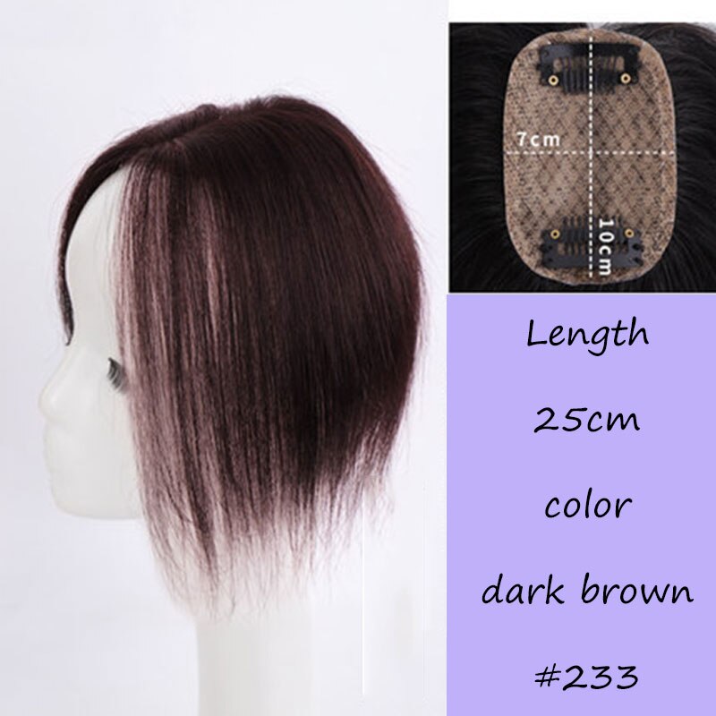Synthetic Straight Hair Extensions for Women Natural Color Top Closures Clip In Hair Extension Hairpieces MUMUPI: 7x1025cm233
