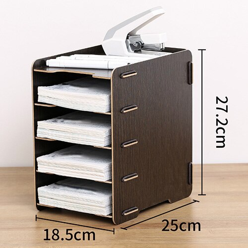 Support de rangement en bois pour CD, présentoir pour fichiers vidéo DVD, boîte de rangement pour CD: 6