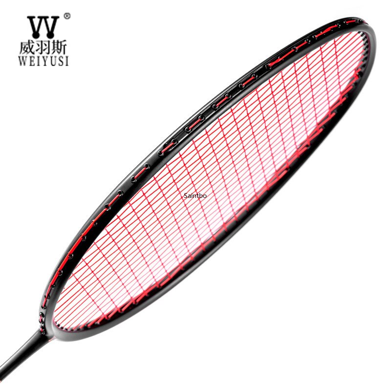 Voksen single-shot kulfiber ultralet en-i-en offensiv badmintonketcher foring badmintonketcher