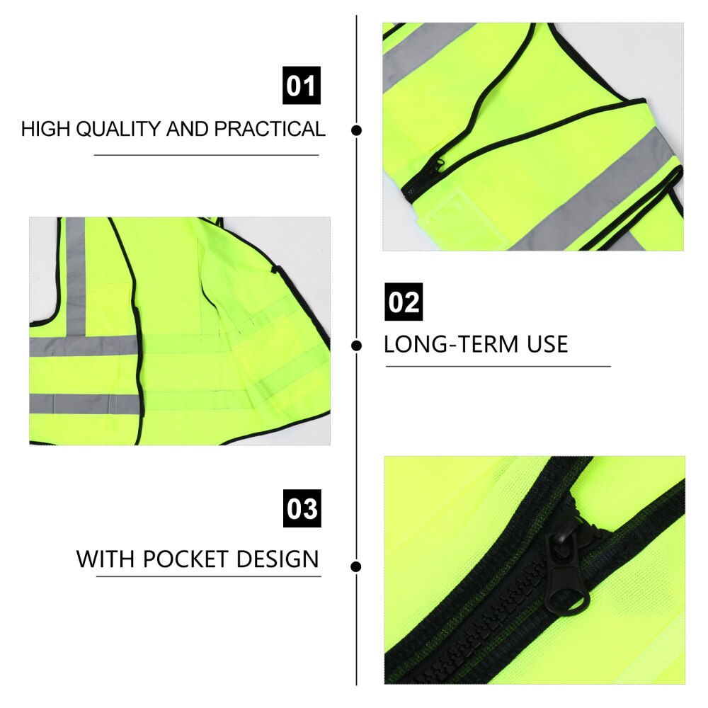 1 Pc Safety Vest Breathable Premium Comfortable Security Vest for Construction Public