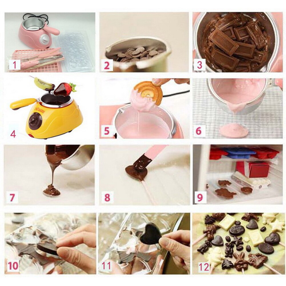 Diy Elektrische Fondue Maker Chocolade Kaas Chocolade Melting Pot Voor Chocolade Caramel Kaas Sauzen Bakken Keuken Accessoires