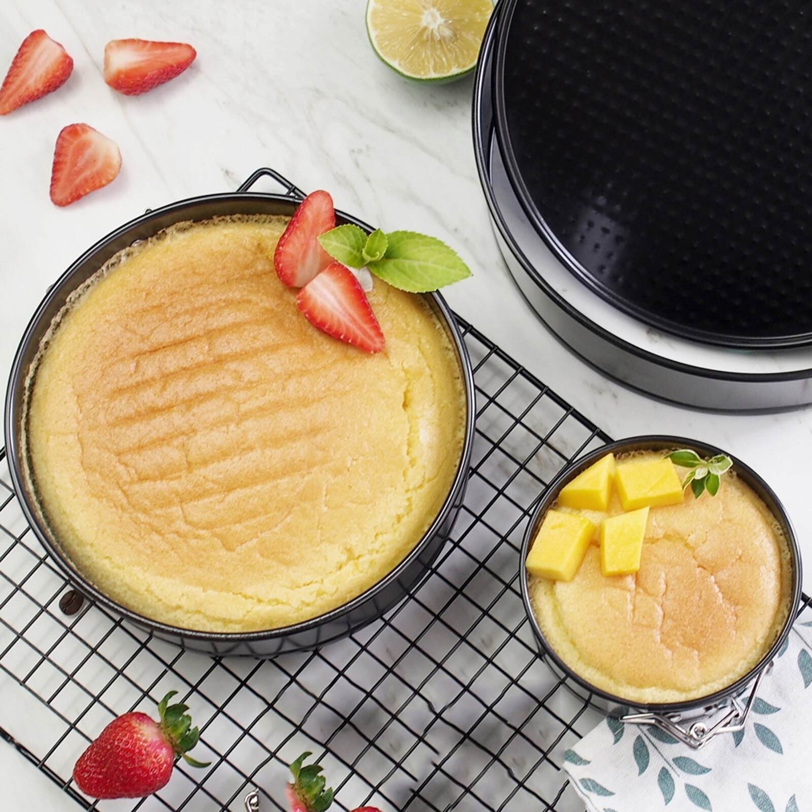 25# 4/7/9/10 Inch Baking Cake Mold Tin Round Cake Baking Pan Nonstick Leakproof Cheesecake Removable Bottom Kitchen Cake Tool