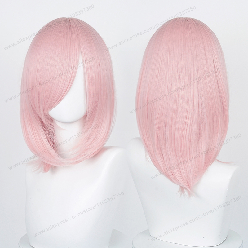 Anime 40 cm Mittel Basic Synthetische Knall blond Cosplay Perücke Schwarz Weiß verrotten Rosa Grün Braun Gold Blau Frauen Hitzebeständige haar