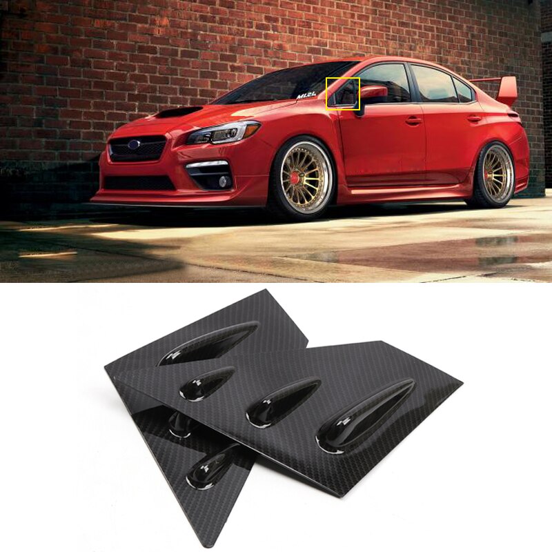 Para Subaru WRX STi accesorios de coche ABS pilar delantero A lado ventana obturador decoración cubierta embellecedora 2 uds