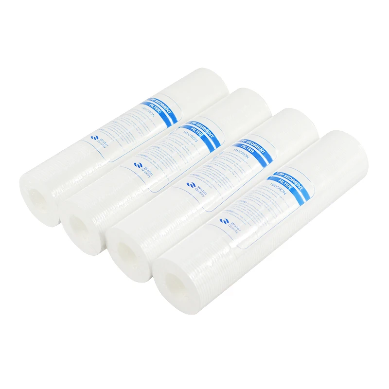 ATWFS-purificador de agua de 10 pulgadas, 4 piezas, cartucho de filtro de agua de sedimento de 1 Micron, filtro de algodón PP, sistema de filtro de agua