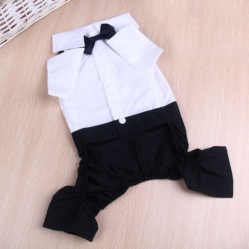 Traje de boda para perros, camisa Formal para corbatín para perros pequeños, esmoquin, Mono para mascotas, disfraz de Halloween y Navidad para gatos
