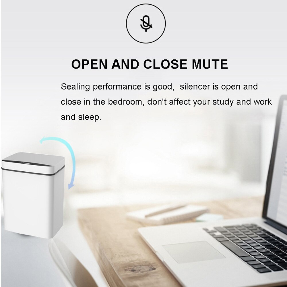 Trash Automatic Smart Sensor Trash Can Garbage Bin Touchless Intelligent Trash Rubbish For Kitchen Home Organizer