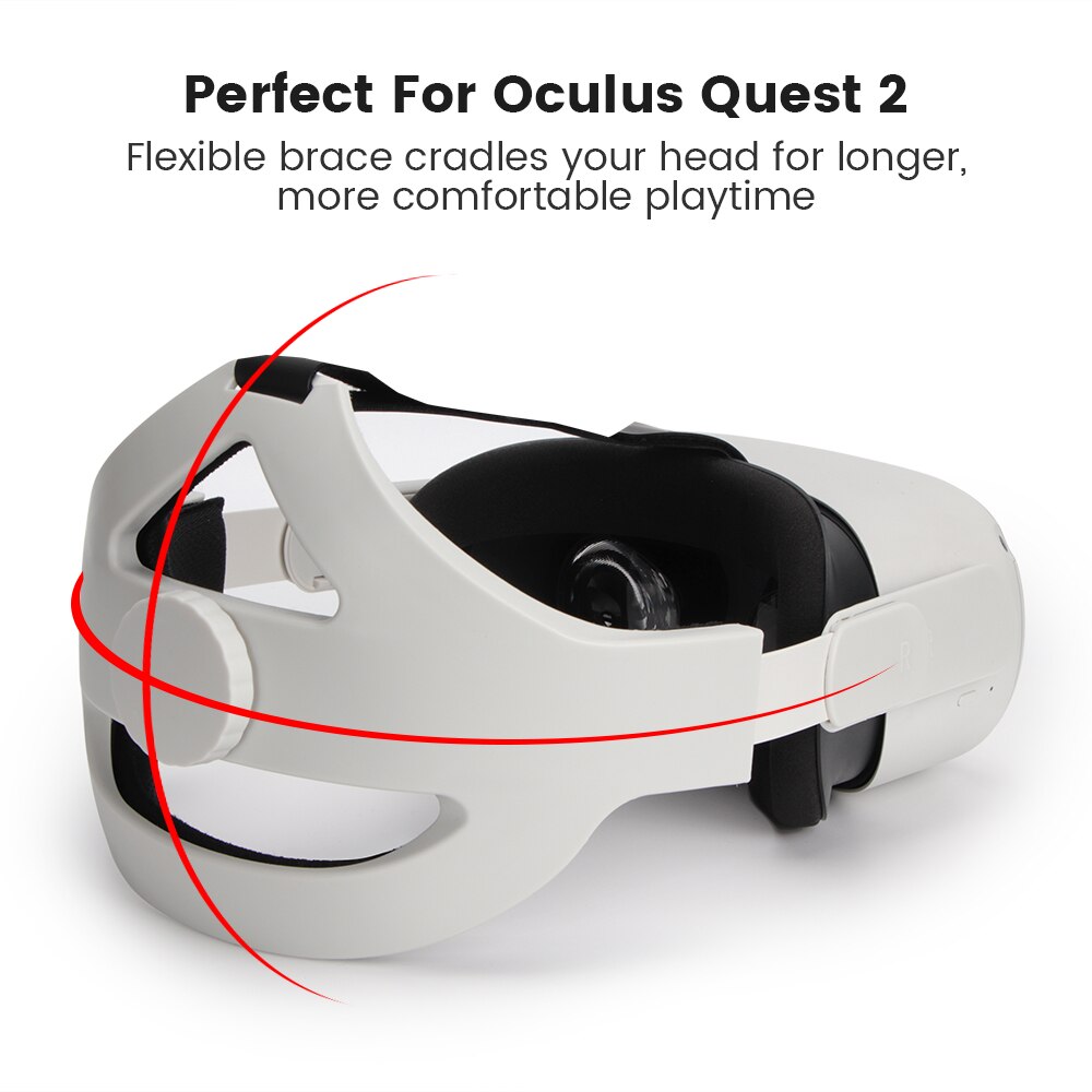 Oculus Quest 2 VR Elite Adjustable Head Strap Oculus Quest 2 Halo Strap Increase Supporting Improve Comfort-Virtual Accessories