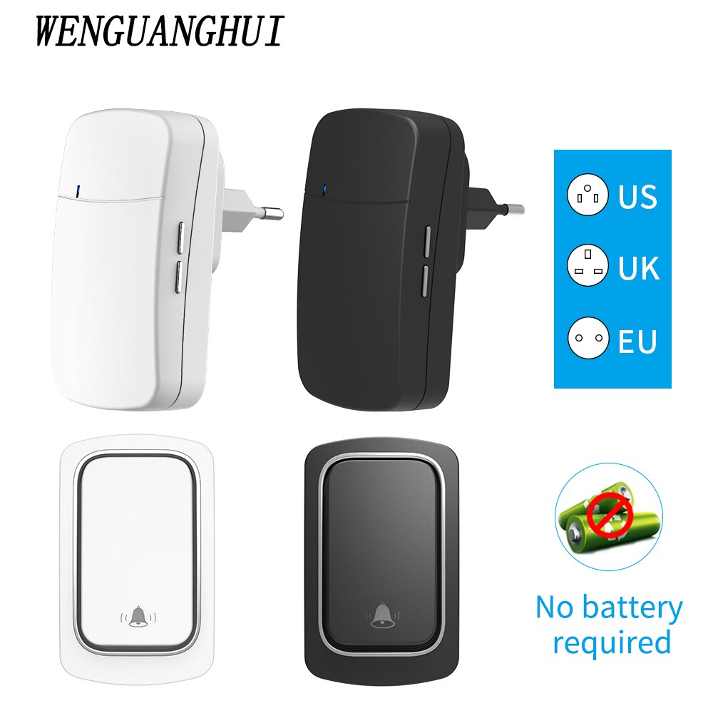 AVATTO No Battery Required Intelligent Wireless Doorbell, 150M IP68 Waterproof Welcome Bell Home Door Bell Smart Home Security