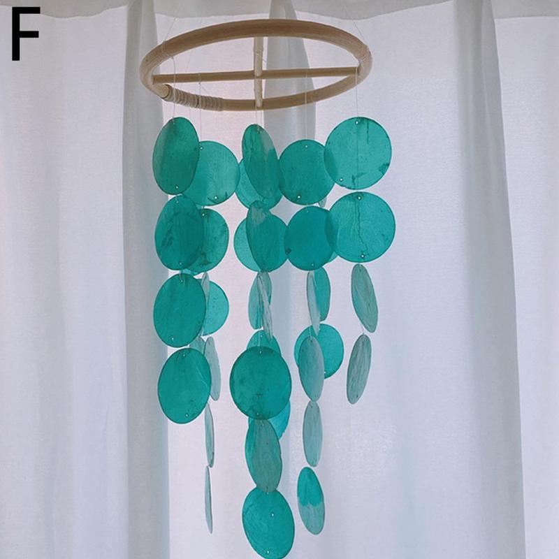 Campana de viento colgante para decoración de jardín, cascabel de viento de 50cm en 8 colores, estilo nórdico para oficina, habitación de niños y guardería: F