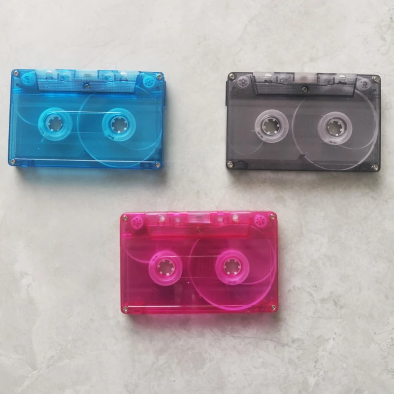 Popular Cassette Tape Transparent Storage Box Audio Magnetic Recording Blank Tape Case Dustproof Box 1Pc