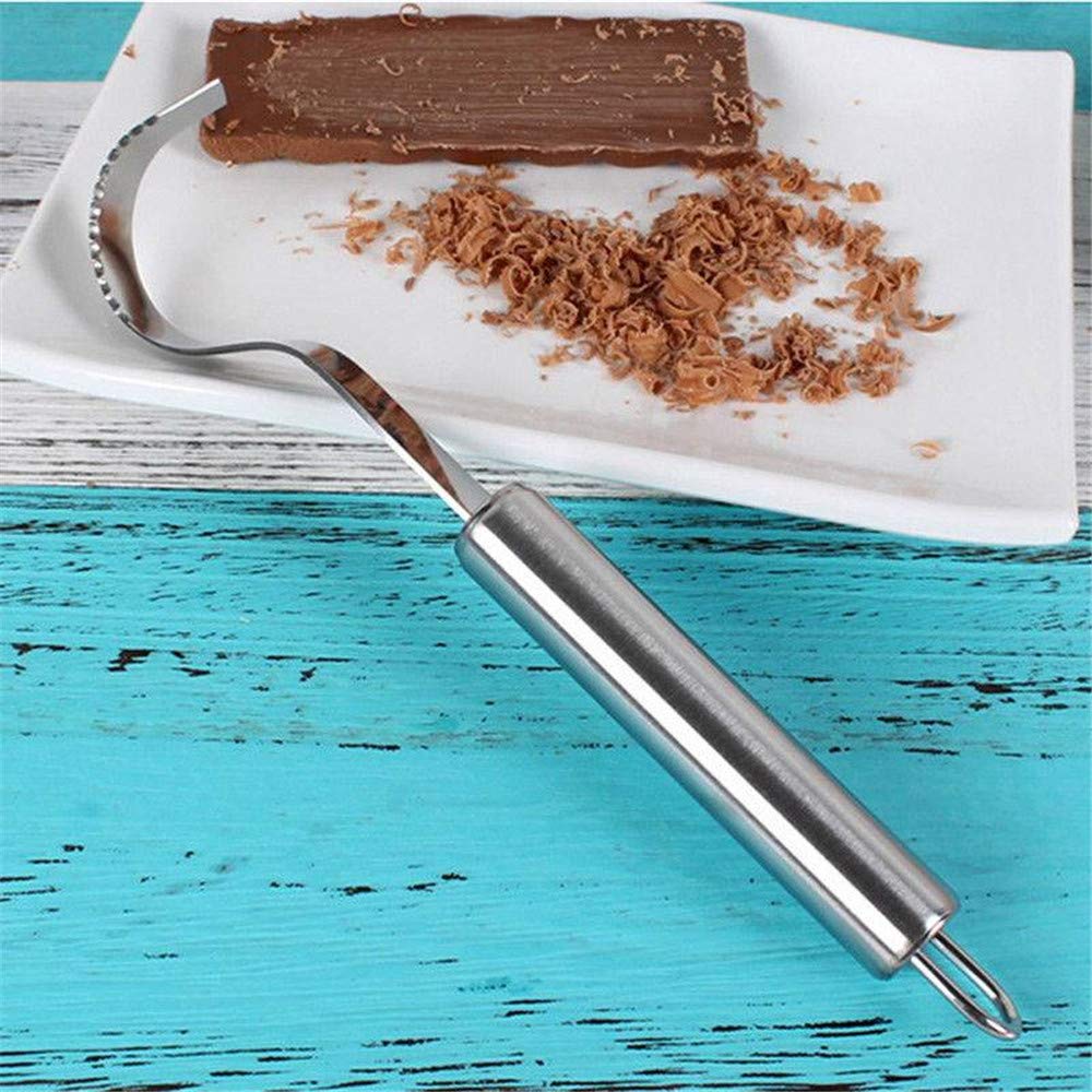 Chocolate Cheese Butter Curler, Stainless Steel Slicer Hook Shape Cake Decorations Graters Shavings Knife Planer Baking Utensils