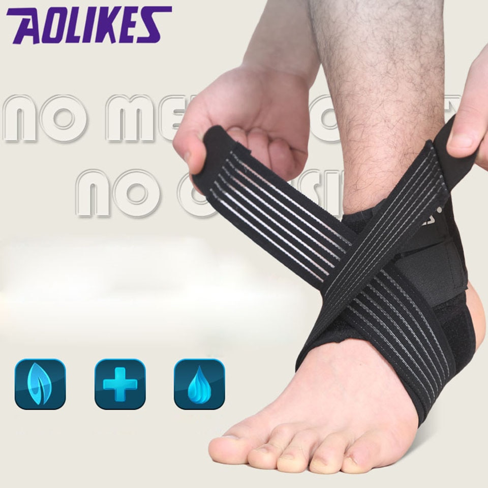 Aolikes 1 Paar Enkel Protector Sport Enkel Ondersteuning Elastische Enkelbrace Guard Voet Ondersteuning Sport Gear Gym