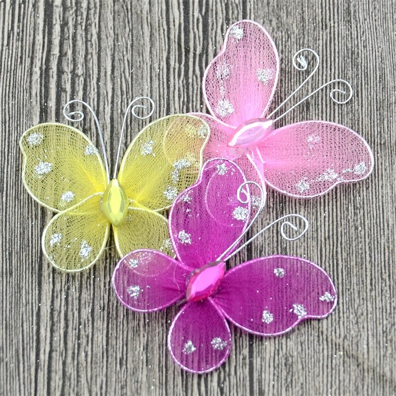 20 stk 3d farve silke sommerfugl pvc wallstickers hjemmekøkken multifunktionelt dekorativt håndværk børne- og #39