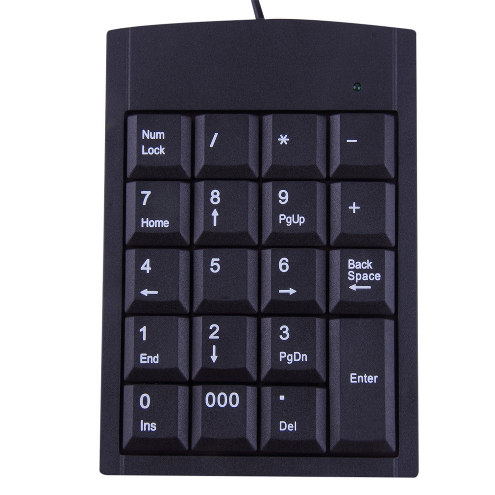Mini USB Keyboard USB Wired Numeric Keyboard Keypad Adapter 19 Keys for Laptop PC Windows 2000 XP Vista 7 or Millennium Edition
