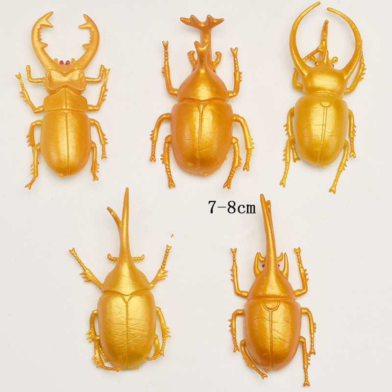 5Pcs 5.5Cm Simulatie Kever Speelgoed Speciale Levensechte Model Simulatie Insect Speelgoed Kwekerij Leermiddelen Grap Speelgoed