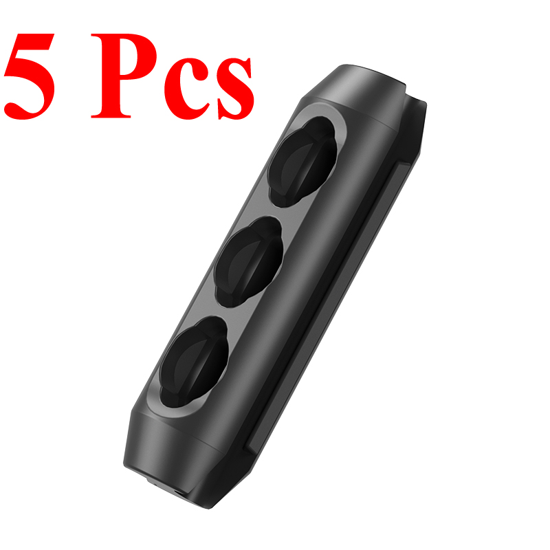 AUFU – boîtier de rangement universel pour prises de câbles magnétiques, boîtier de rangement pour embouts, connecteur Micro USB Type C, conteneur de tête en Silicone souple: 5 pieces