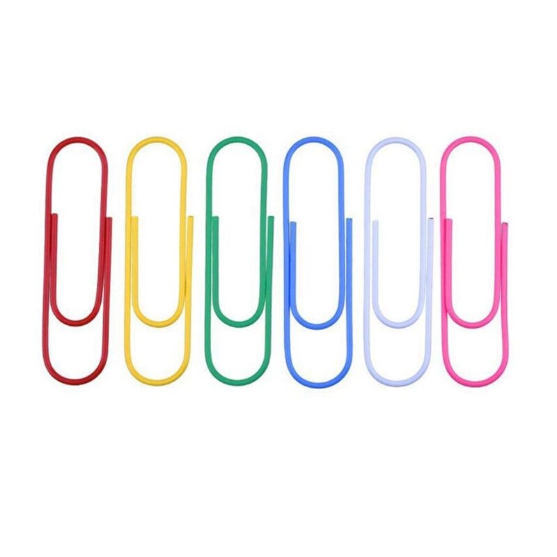 -super store papirclips vinylbelagt , 30 pak 4 tommer jumbo papirclipsholder i diverse farver, flerfarvet kæmpe stort ark