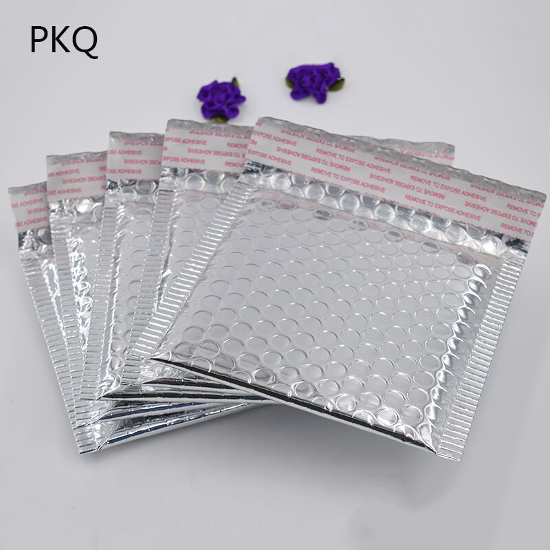 Aluminum Foil Bubble Mailers Padded Envelopes 15*13cm Small Self Seal Mailing Bag Envelope Envelopes: Silver