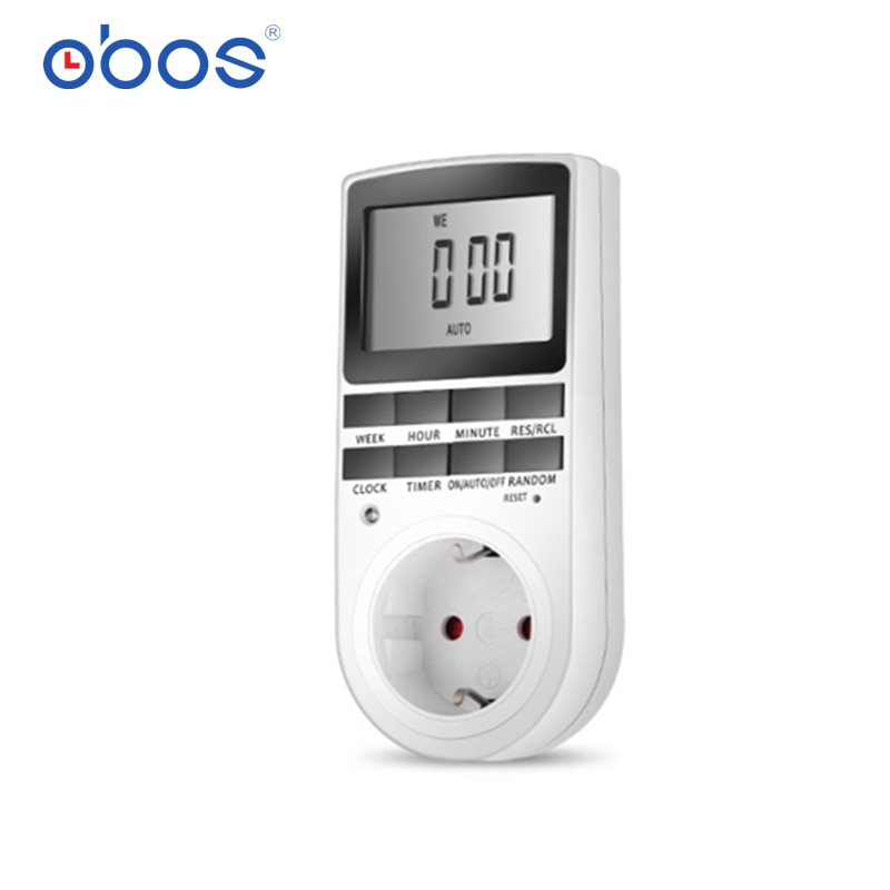 Temporizador de enchufe digital programable, interruptor de tiempo hermoso, 240V, 230V, 220V, 120V, 16A, 15A, 13A, 10A, UK, AU, FR, BR, US,