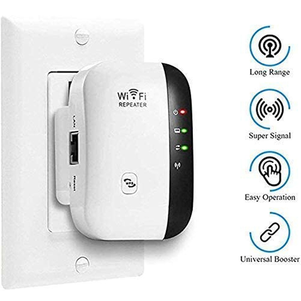 300Mbps Wifi Repeater Wireless-N 802.11 AP-Router Extender Signal Booster Range WiFi Repeater With RJ45 Networks Cable Plug #98: Default Title