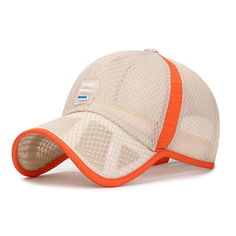 Jongens Meisjes Verstelbare Baseball Caps Ademend Mesh Sport Zomer Hoed Kinderen Caps Kinderen Streetwear Uv Bescherming Panama: Beige