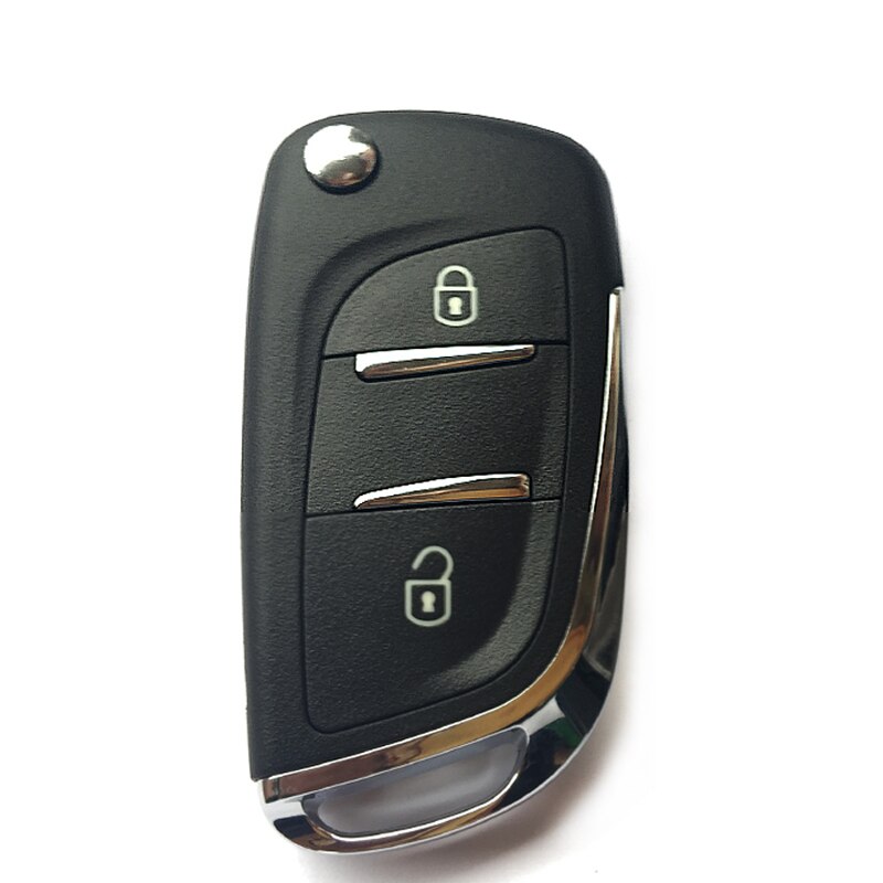 Modificeret flip -fold nøglehus til peugeot 407 207 607 408 307 306 partner 2/3 knapper fjernbetjent nøglehus skal  ce0536 va2 blad: Ændret 2 knapper