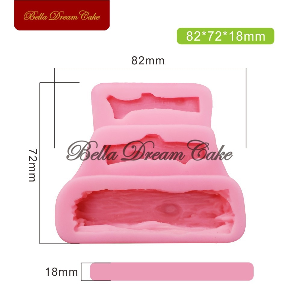 Trädgren silikonform fondant gumpaste tårtformar tårtdekoreringsverktyg gör-det-själv handgjorda lertvål hartsform bakverk