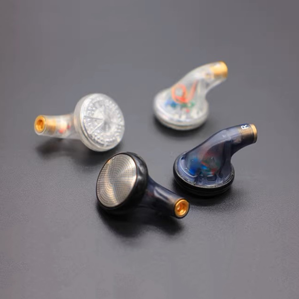 FENGRU JZ32 Diy controlador de película de berilio/controlador LCP/diafragma de diamante azul PET 300ohm auriculares de cabeza plana auriculares internos de graves pesados