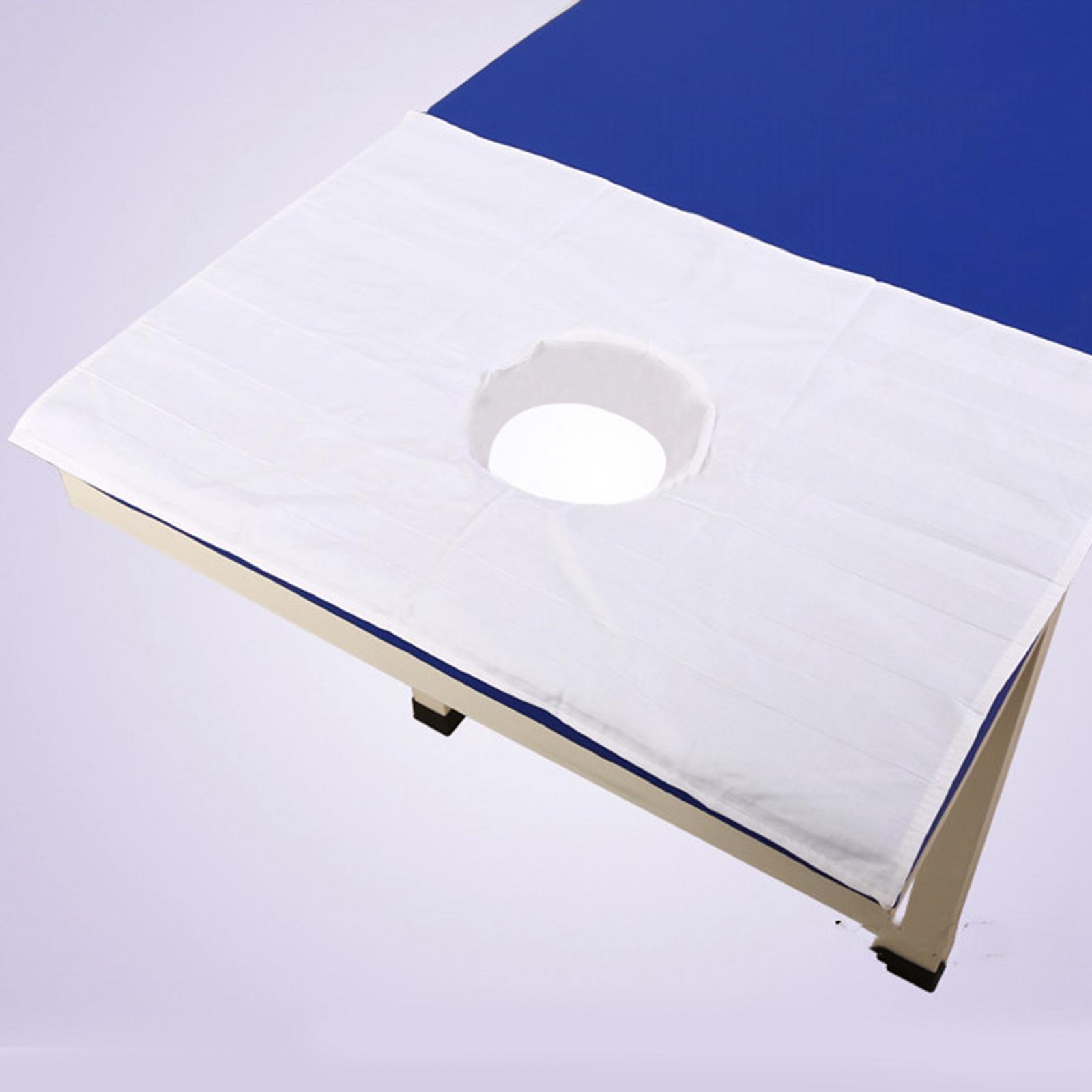 Massage Tafel Voorblad Met Gezicht Gat Massage Handdoek Katoen Massage Laken Sectionele Badstof Cover Voor Massage Tafels: White 