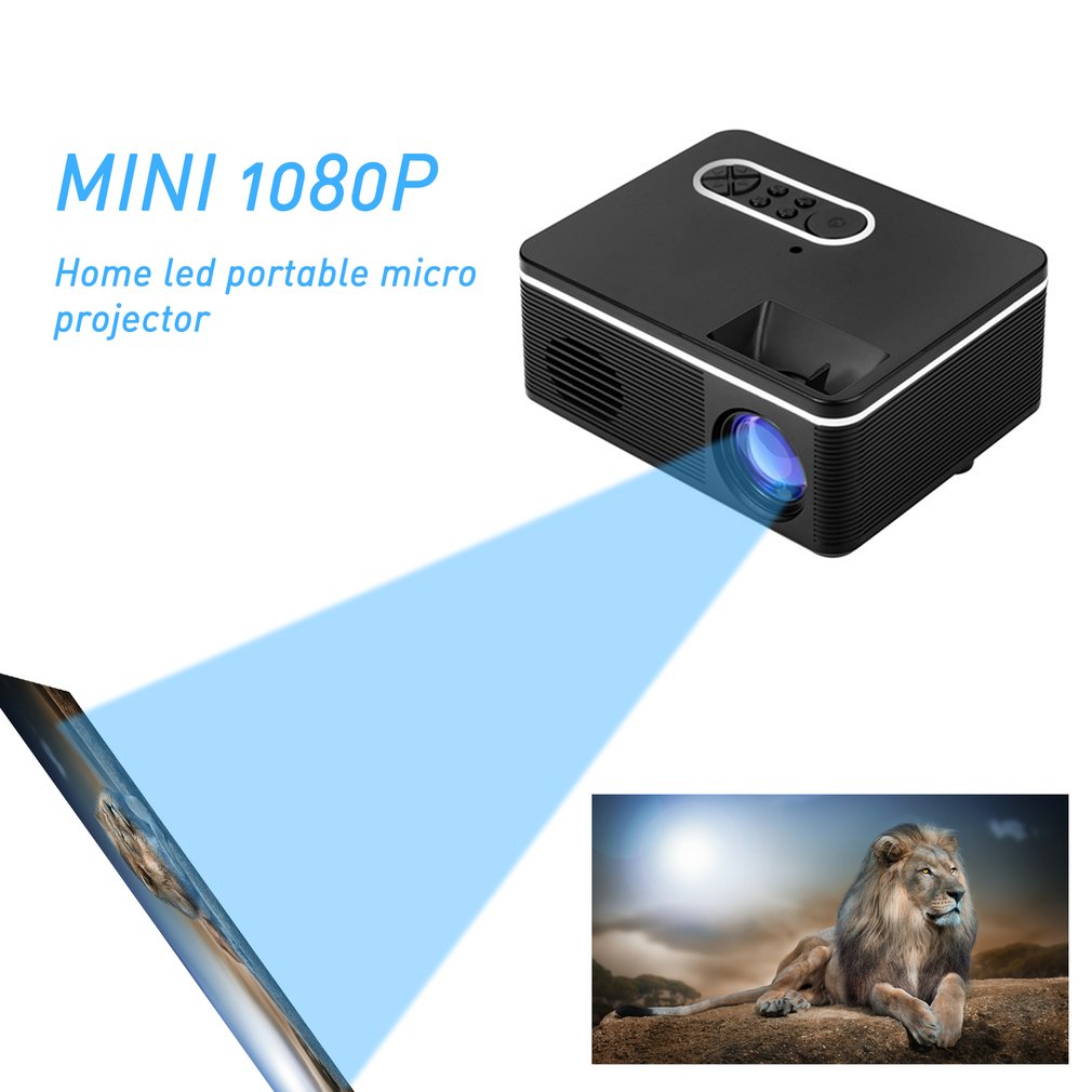 S361 Portable Mini Projector 600 Lumen LED Projector Built-in Speaker Home Media Player Projector HD LED Multimedia