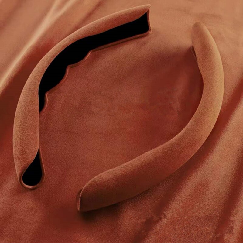 Voor Genesis GV80 G80 G70 G90 2022 Stuurwiel Universele Onderdelen Auto Stuurhoes Winter Suede Anti-Slip stuurwiel: Brown