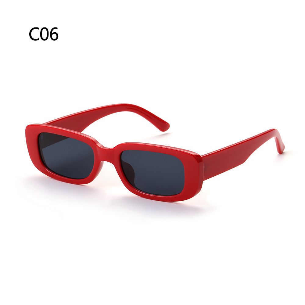 Rectangle Narrow Sunglasses Women Small Frame Sun Glasses Eyewear UV400 Driving Goggles: C06