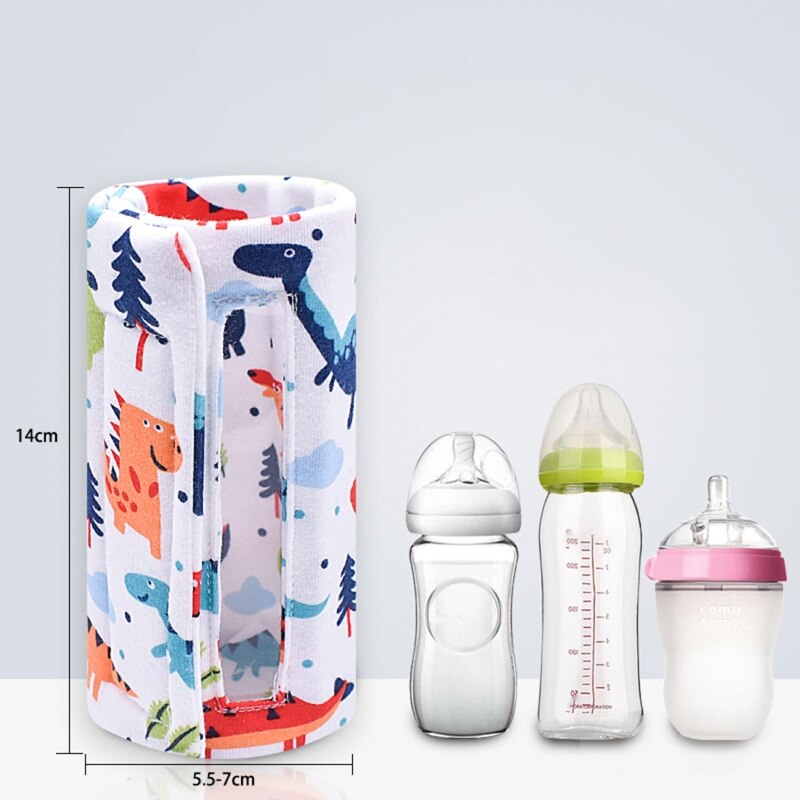 Usb babyflaskevarmer bærbar rejse mælkevarmer spædbarn fodringsflaske opvarmet dæk isolering termostat madvarmer