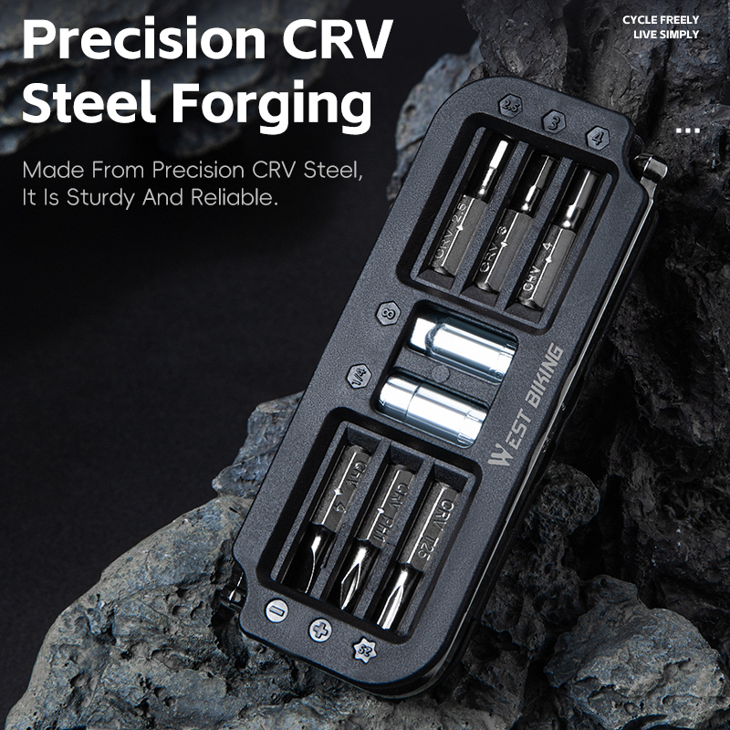 West Fietsen Fiets Reparatie Tools 10 IN 1 Multifunctionele MTB Racefiets Tool Kit Draagbare Inbussleutel Schroevendraaier Bit Gereedschap