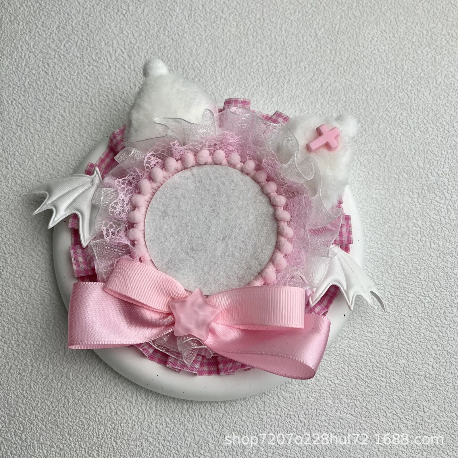 Multifunctional Anime Badge Holder Set for Ita Bags, DIY Accessory Organizer Kit with Brooch Backings and Keychain Trays for Cos: Pink