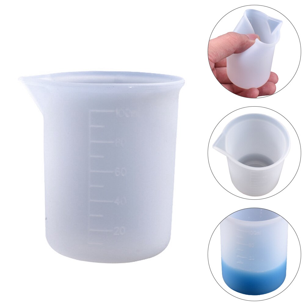 Crystal Epoxy Silicone Measuring Cup Scaled Silicone Cup Silicone Measuring Cups