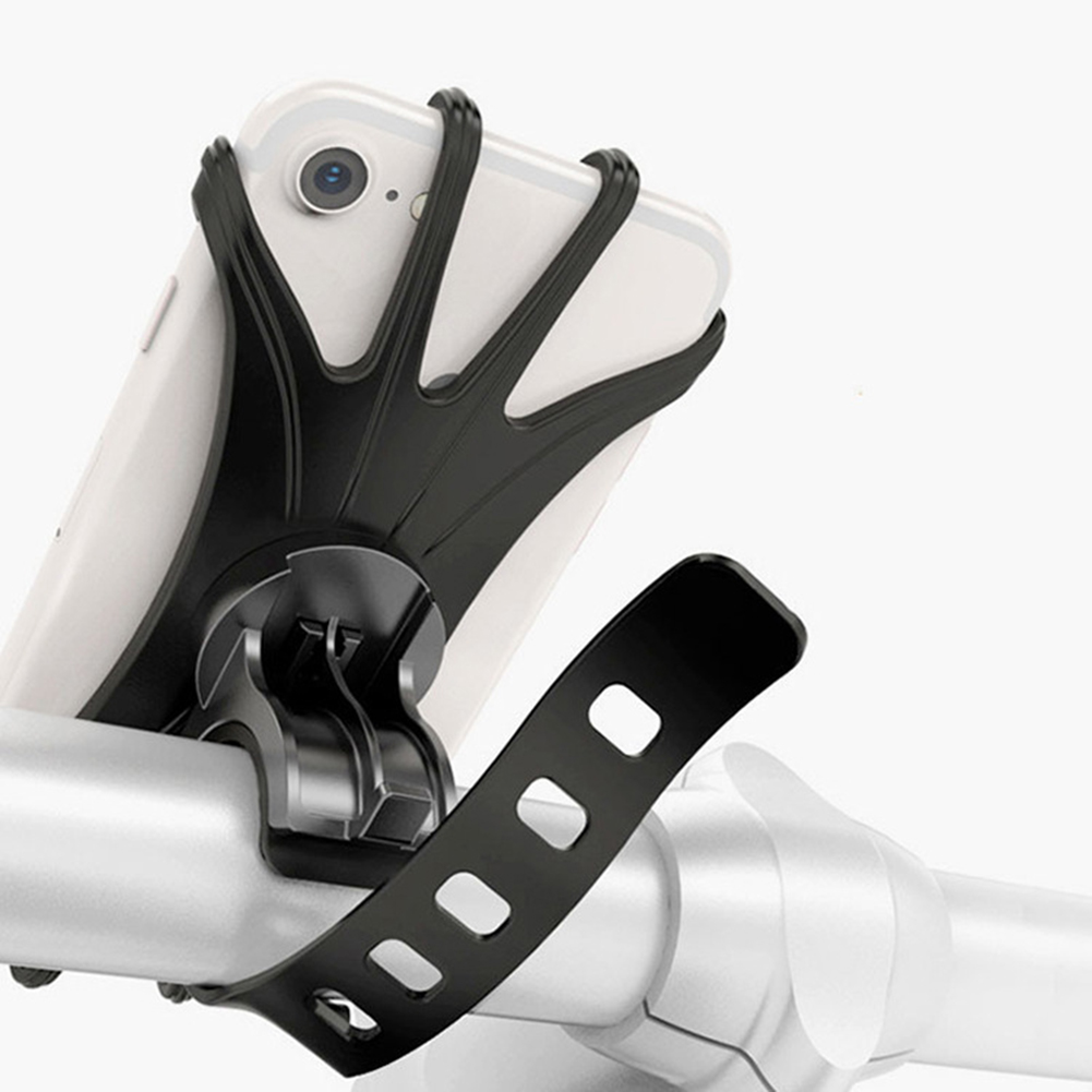 Bike Phone Holder 360° View Universal Motorcycle Bicycle Phone Holder Silicone Shockproof Bracket GPS Clip Mobile Phone Stand