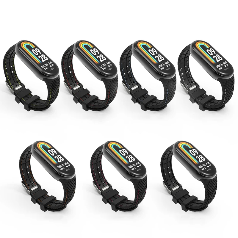 Siliconen band voor Mi Band 8 9-armband Rubberen horlogeband Vervanging Smartwatch Pols Correa voor Xiaomi Mi Band 8-band