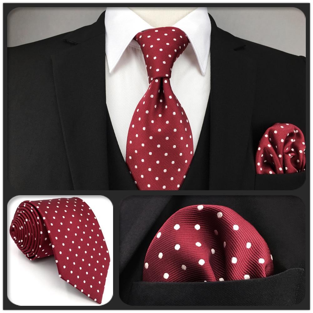 S15 Stippen Maroon Rood Wit Stropdassen Voor Mannen Zijde Bruiloft Stropdassen Extra Lange 63 &quot;160Cm Slanke Gravatas Mode