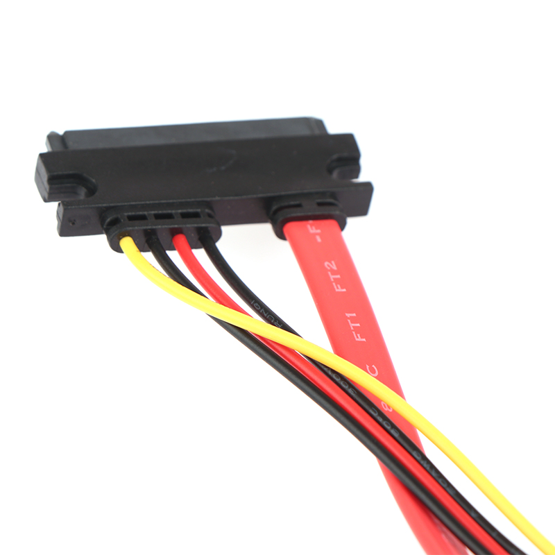 2- -in- -1 7- pins sata-datakabel  + 2.0mm 4- pins voedingskabel gecombineerd 7+15- pins 22p sata-conjoint cd/dvd-harde schijfkabel 20/40cm
