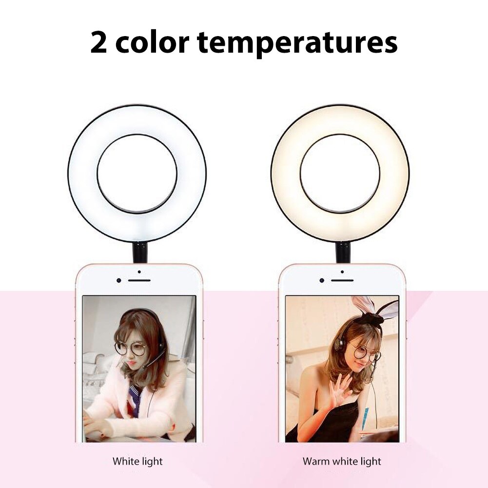 USB Selfie LED Ring Live Füllen Licht Weibliche anker schönheit selfie artefakt Mit Verstellbaren Ständer Für Telefon Video Kamera LED Ring