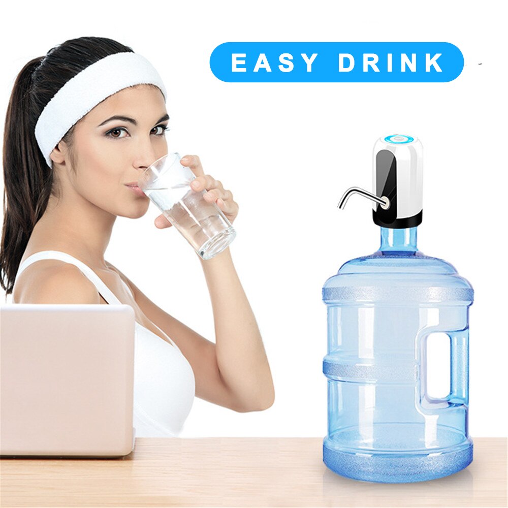 Vattenflaska pump usb laddning elektrisk vatten dispenser bärbar automatisk mini drink dispenser pump för drycker