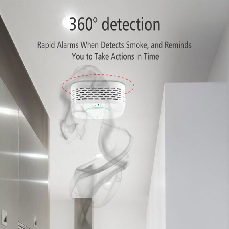 1-5PCS Wifi Smoke Detectors Fire Protection Portable Smoke Detector Home Safe Security Smoke Alarm Sensor TUYA APP Smart Home