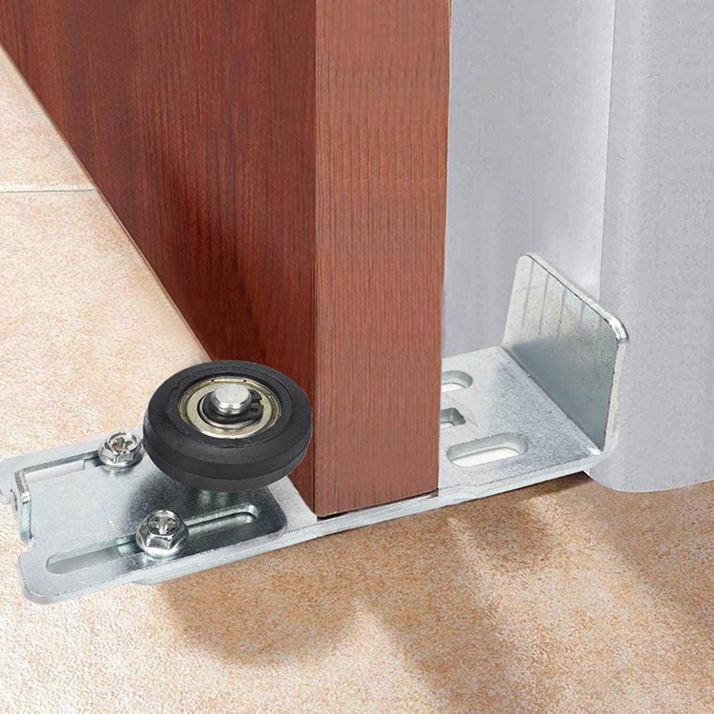 Sliding Door Limit Anti-sway Device Door Holder Locator Floor Guide Roller Wall Mounted Home Improvement Hardware Door Stopper