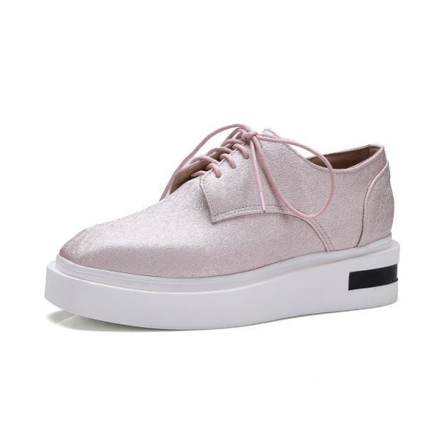 Zapatos de talla grande con punta cuadrada para mujer, zapatillas de deporte informales para mujer, zapatos planos de plataforma, Creepers, novedad de: 1 / 39